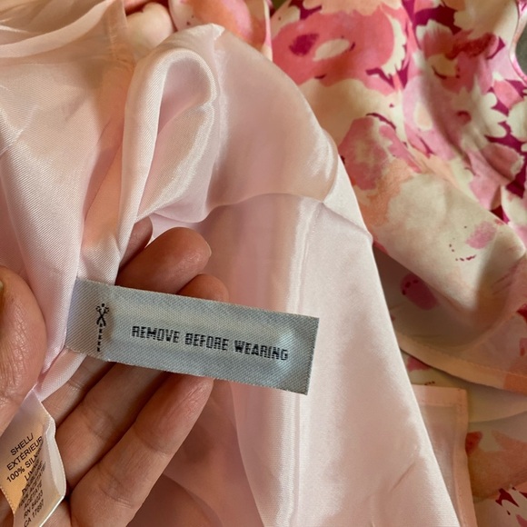 banana republic Y2K early 2000's, silk pink floral midi sheath  Flow dres… - Picture 7 of 12